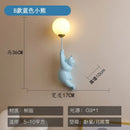 Axyaa Bear Wall Lamp: Kids Bedroom Moon Light Fixture with 3D Printing.