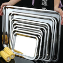 Axyaa Stainless Steel Serving Tray for Food, Fruits, Steaming - Kitchen Accessories