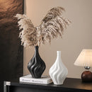 Axyaa Ceramic Threaded Vases for Table Decor & Flower Arrangements