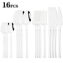 Colorful 16pcs Cutlery Set Mirror Stainless Steel Flatware by Axyaa