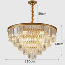 Axyaa Crystal Chandelier Stair Pendant Lamp Living Room Interior Lighting