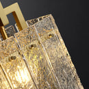Axyaa Crystal Copper Square Wall Lamp for Modern Living Room, Bedroom, and Hallway