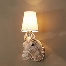 Axyaa Retro Horse Resin Wall Lamp