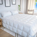 Axyaa Bamboo Comforter: All Season Queen Size, Soft Quilted Duvet Insert, Down Alternative