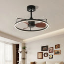 Axyaa Foldable Ceiling Fan with LED Light & Remote Control | Modern Bedroom Living Room Lighting