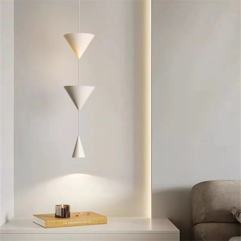 Axya Nordic Black White Cone Pendant Light for Bedroom Dining Room Décor