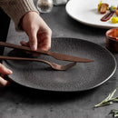Axyaa Ceramic Shallow Plate for Steak, Dessert, Sushi, Salad, and Snacks
