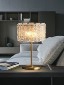 Axyaa Brass Glass Table Lamp for Elegant Home Decor and Lighting