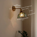 Axyaa Vintage Copper Glass Wall Sconce Indoor Bedside Light Fixture