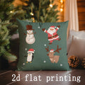 Axyaa Christmas Pillow Covers - Festive Print Pattern for Sofa, Bedroom, Car