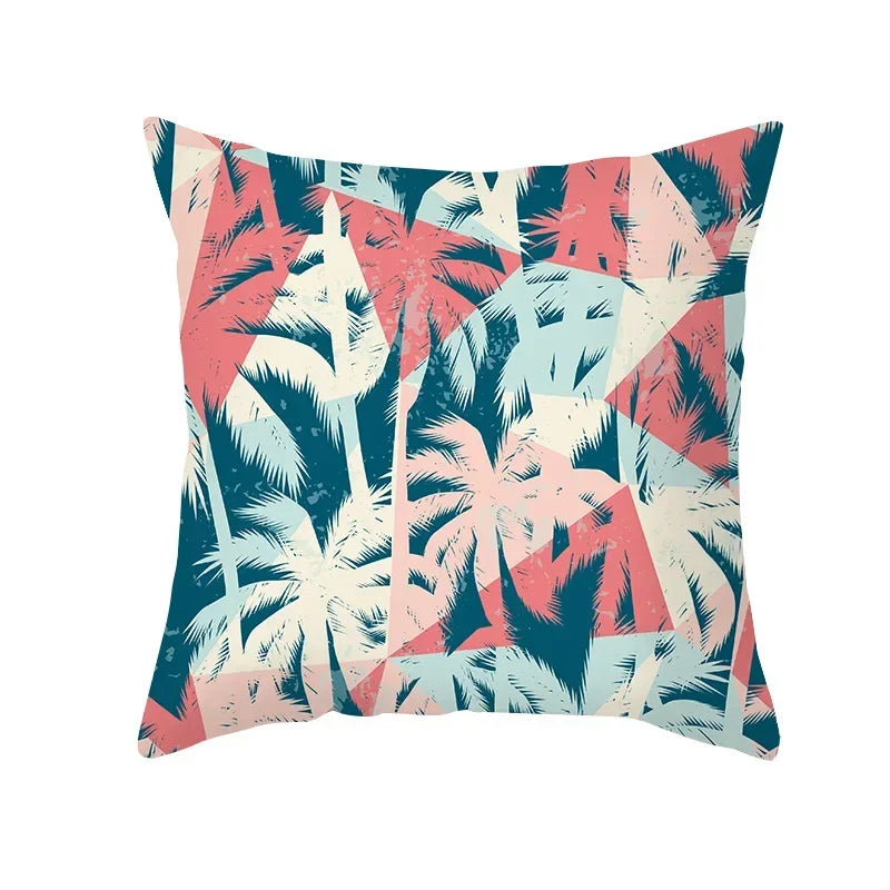 Axyaa Tropical Plant Pillowcase 45*45cm Decor for Home Office Car