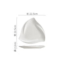 Axyaa Triangular Ceramic Plate Set for Molecular Cuisine and Fine Dining