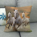 Axyaa Horse Print Cushion Covers: Animal Pillow Cases for Home Decoration