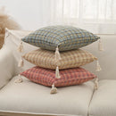 Axyaa Jacquard Tassel Throw Pillowcase for Home Decor