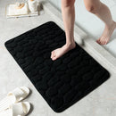 Axyaa White Memory Foam Non-Slip Bath Mat - Soft & Absorbent Rug