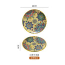 Axyaa Bohemian Large Ceramic Plate: Western Style for Home & Restaurant