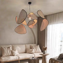 Axyaa Bamboo Weaving Rattan Chandelier for Zen Living Room Decor