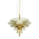 Axyaa Hollow Flying Saucer Chandelier for Modern Restaurant, Designer, Creative, Simple, and Elegant.