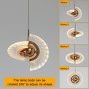 Axyaa Rotatable LED Round Pendant Lamp for Indoor Living Room Art Decor