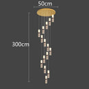 Axyaa Crystal Chandelier Stair Pendant Lamp Living Room Interior Lighting