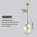 Axyaa Glass Teardrop Chandelier Modern Artistic Designer Pendant Light