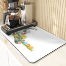 Easter Rabbit Print Kitchen Drying Mat Set by Axyaa