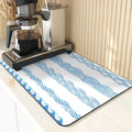 Axyaa Wave Pattern Silicone Coasters - Kitchen Decor & Drying Mat