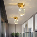Axyaa Modern LED Ceiling Lamp - Crystal Porch Light for Entrance & Balcony, Minimalist Design