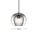 Axyaa Grey Glass Pendant Light for Kitchen Island Living Room Bedroom Bar