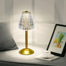 Axyaa Crystal Diamond Touch Lamp - Rechargeable Bedside Night Light