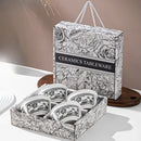 Axyaa Hand Drawn Cartoon Ceramic Bowl & Chopsticks Set: Creative Giftware