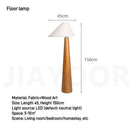 Solid Wood Conical Floor Lamp by Axyaa - Retro, Wabi Sabi Design for Home Decor
