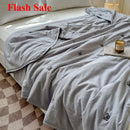 Axyaa Embroidered Washed Cotton Quilt - Machine Washable Summer Quilt
