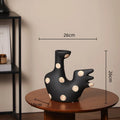 Axyaa Polka Dot Geometric Ceramic Vase Irregular Handmade Flowerpot Home Decoration