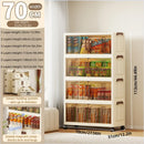 Axyaa Foldable Double-Door Storage Box with Rolling Wheels, Organize Clothes/Toys in Bedroom/Kitchen