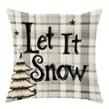 Axyaa Christmas Tree Snowman Pillowcase for Home Sofa Decoration