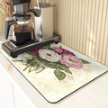 Axyaa Lavender Print Kitchen Drying Mat | Absorbent Mat for Home Décor