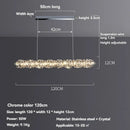 Axyaa Nordic Crystal LED Ceiling Chandelier in Gold/Chrome for Luxury Living Spaces