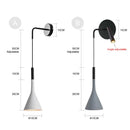 Axya Modern LED Wall Lamp for Bedroom Decor Black Grey Background Lights