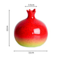 Axyaa Pomegranate Ceramic Vase: Kiln Transformed Flower Arrangement Figurine