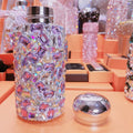 Axyaa Shiny Diamond Stainless Steel Thermal Water Bottle Vacuum Flask Insulation Cup