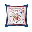 Axyaa LOVE USA Patriotic Letters Decorative Cushion Cover - Cartoon Style Home Decor Pillowcase