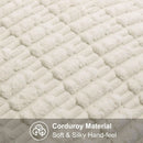 Axyaa Soft Corduroy Striped Pillow Covers Set for Living Room, Sofa, Bed