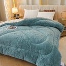 Axyaa Thick Lambswool Winter Blanket - Soft Double-Sided Plush Weighted Quilt