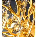 Axyaa Gold Glass Chandelier Pendant Lamp for Home Decor Lighting
