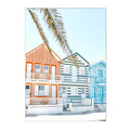 Axyaa Beach Cabin Van Surf Canvas Wall Art Summer Ocean Decor