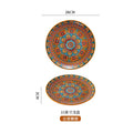 Axyaa Bohemian Large Ceramic Plate: Western Style for Home & Restaurant
