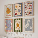 Axyaa Solar System Planet Letter Art Set - Boho Inspirational Wall Decor