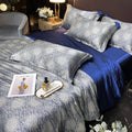 Axyaa Floral Silk Bedding Set Duvet Cover Sheet Pillowcase Luxury Soft Bedsheet