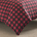 Axyaa Buffalo Plaid King Duvet Set, Reversible Cotton Bedding for All Seasons